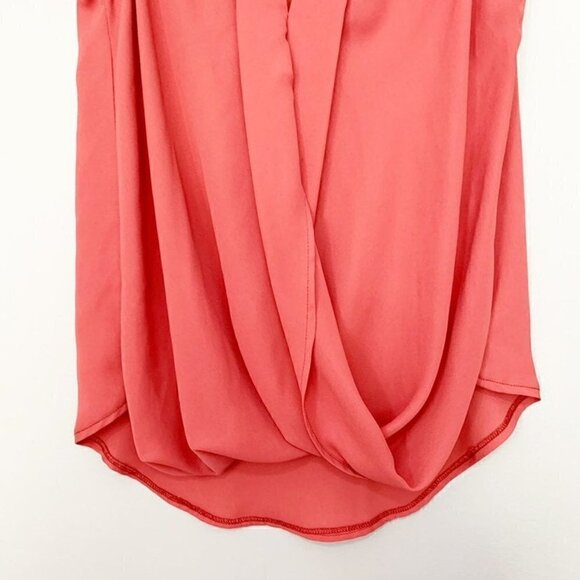 5/$25 New look coral drape front sleeveless tank top - Picture 2 of 8